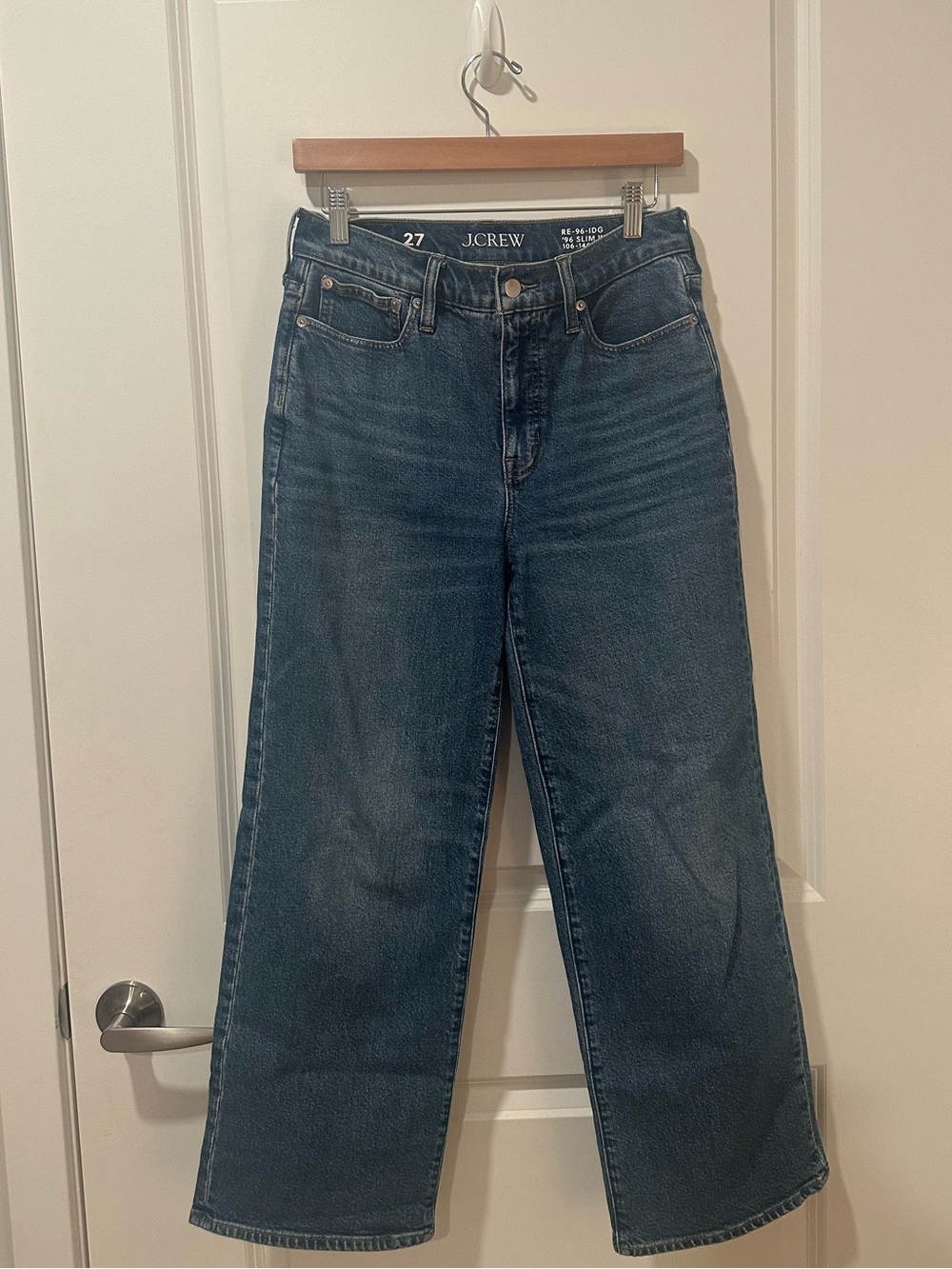 Women’s Size 27 J. Crew Wide-Leg Mid-Rise Jeans in Blue Denim